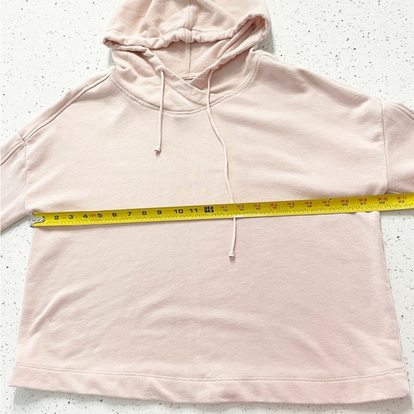 Fabletics x Demi Lovato Melissa Cropped Hoodie Pink Oversized Large Sweatshirt - Picture 6 of 8